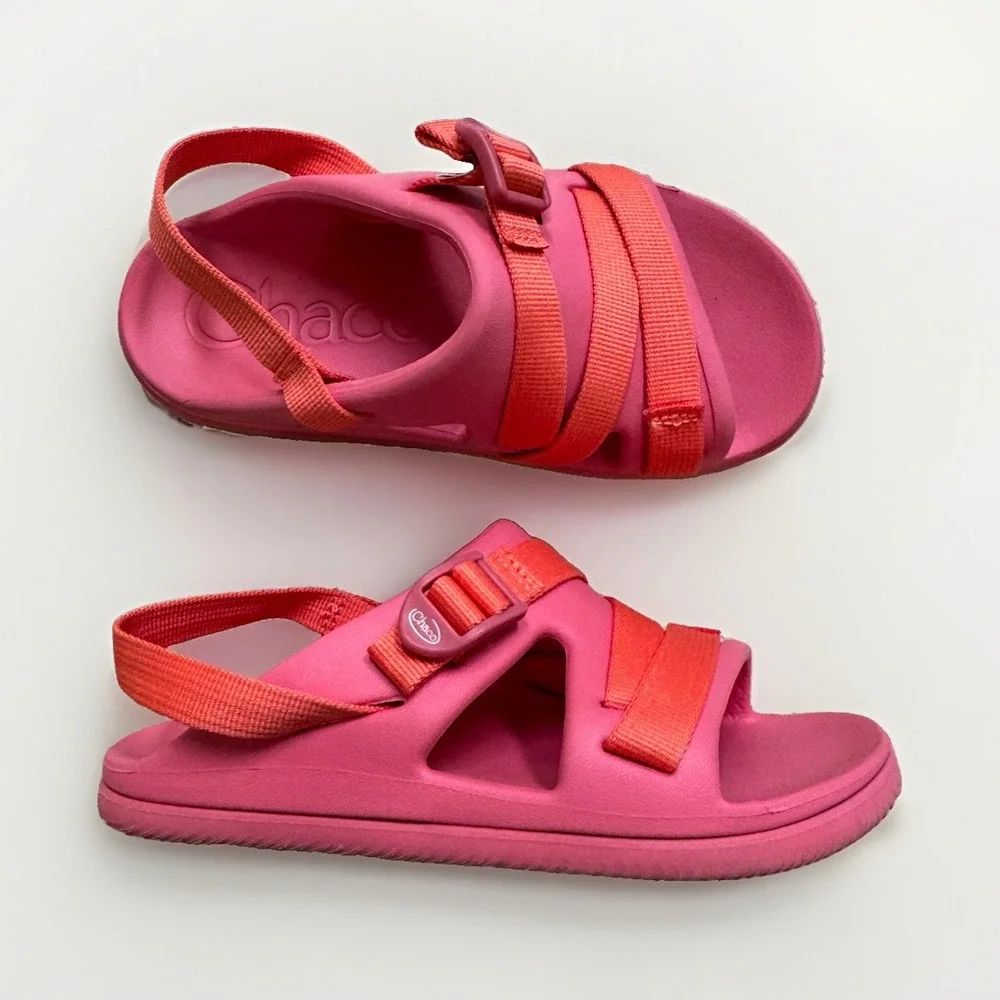 Chaco Chillos Pink Orange Unisex Kids Strappy Sandal Synthetic US 2 EU 33